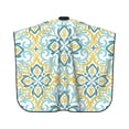 thumbnail image 2 of ZICANCN Hair Cutting Cape for Adults, Cyan Floral Motif Tribal Cape Salon Barber Cape for Hair Stylist Shampoo Capes Waterproof, 55x66 Inches, 2 of 7