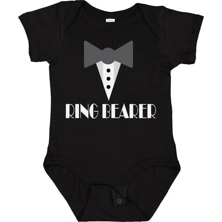 

Ring Bearer Mock Tux Tuxedo Baby Bodysuit