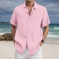 thumbnail image 2 of DGMIOCS Chemise Habillée Décontractée pour Homme Coupe Régulière Légère Tenue de Travail Rose TTTG, 2 of 4