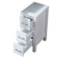 thumbnail image 3 of Lexora Home Volez 12" Phoenix Stone Top Side Cabinet in White, 3 of 3