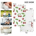 thumbnail image 2 of Cherry with Leaves Cotton Face Towels Soft Hand Towel Absorbent Bathroom Towel for Kitchen Hotel Decoration, 2 of 7