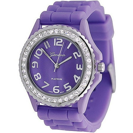 Geneva Platinum Women's Rhinestone Fleur
