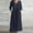 Navy, variant on Njoeus Fall Maxi Dresses for Women Casual Cotton Linen Long Dress V-Neck Loose Long Sleeve Flowy High Waist Pleated Midi Dress S-5XL