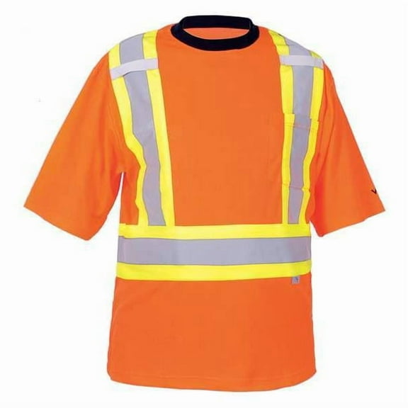 Viking Short Sleeve Shirt,Unisex,L,Orng 6000O-L