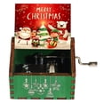 thumbnail image 1 of Mini cajas musicales de manivela navideñas, decoraciones creativas de madera para el hogar (rojo), 1 of 2