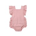 thumbnail image 2 of Newborn Baby Girl Summer Ruffle One-pieces Romper Jumpsuit Bodysuit Outfits Clothes 0-24M, 2 of 5
