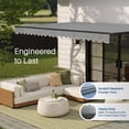 thumbnail image 3 of ALEKO Retractable Home Patio 13 x 10 feet Awning Silver Gray Canopy Black Frame, 3 of 7