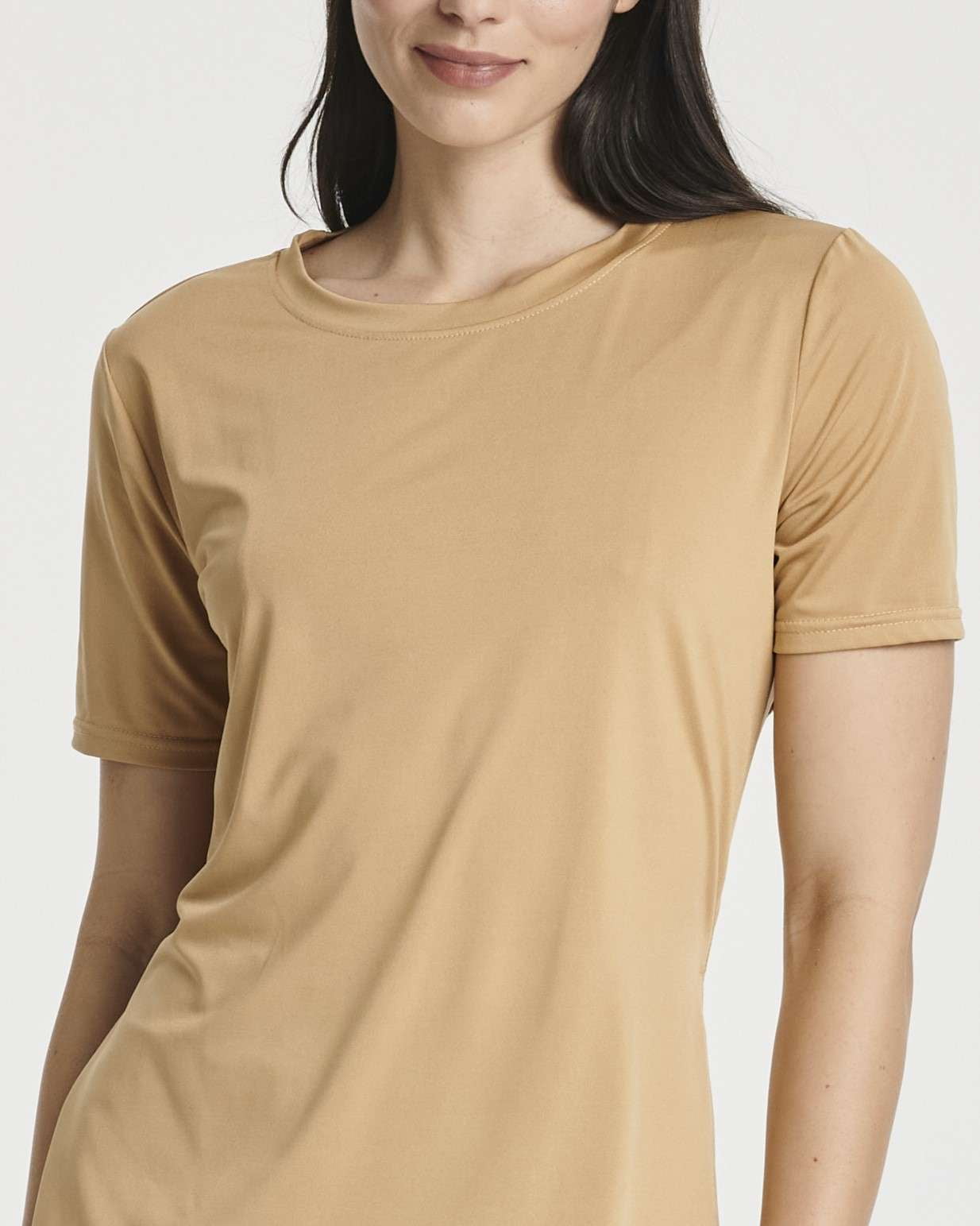 Real Essentials 5 Pack: Women's Short Sleeve Active Workout T-Shirts - Dry Fit Gym Tops with Split Hem (Plus Sizes)