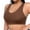 *Coffee, variant on Women's Seamless Racerback Wireless Bra,Ladies' Scalloped Edge Comfort Bralette,Cross Back Support Sports Bra For Women,Black,XL-4XL