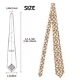 thumbnail image 5 of Goofa Hawaiian Pineapples And Hibiscus Flowers Pattern Men's Necktie Classic Silk Tie Woven Jacquard Neck Ties Necktie for Business and Wedding Formal Neckties, 5 of 8