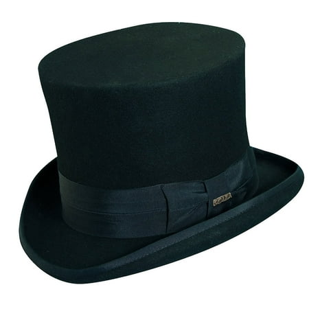 Scala Classico Men's Wool Felt Top Dress Hat BLACK S