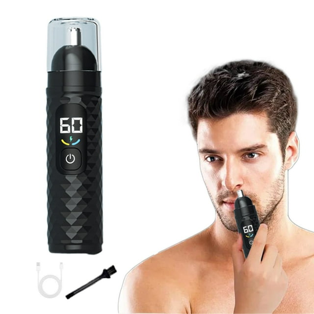 My Order Naittoop Nose Hair Digital Display Rechargeable Battery-Operated for Nose Ear Beard Eyebrow Sideburn and Body No Pull No Snag Grooming with High Speed