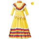 thumbnail image 1 of Vestido Largo De Baile De Estilo Étnico Mexicano Para Niños Disfraz De Halloween 61 Escuela, 1 of 4
