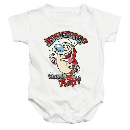 

Ren And Stimpy Adulting What s That Unisex Infant Snap Suit for Baby