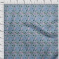 thumbnail image 4 of oneOone Tissu Polyester Spandex Bleu Matériel de Robe Florale Tissu Imprimé Tissu au Mètre 56 Pouces de Large, 4 of 4