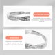 thumbnail image 4 of unbranded Anillo Para Mujer De Con Zirconia Simple Y Ajustable, 4 of 8