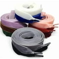 thumbnail image 5 of 2 Pairs Flat Velvet Shoelaces: 1CM Wide Single Side Velvet Laces for Women - 47 inch / 120CM, 5 of 6