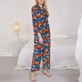 thumbnail image 3 of Rateoe Abstract Vintage Fox and Plants Pattern Womens Pajamas Set Long Sleeve Sleepwear Button Down Nightwear Soft Cotton Pj Lounge Sets-Medium, 3 of 7