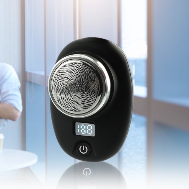 Afeitadora eléctrica portátil para hombre, recortadora de vello facial para regalos de Año Nuevo (negro) Ygjytge Cuidado Belleza