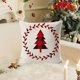 thumbnail image 1 of Linen Christmas Pillowcase 17.71x17.71in Used For Christmas Decoration Winter Holiday Decoration Pillow Cover Suitable For Home Sofas, 1 of 6