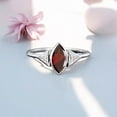 thumbnail image 3 of SHREENATHJEWELRY 7x5MM / 1.5CT Marquise Cut Garnet Engagement Ring CZ Diamond Proposal Ring Rose Gold Plated Bezel Set Ring Birthday Gift For Daughter, 3 of 4