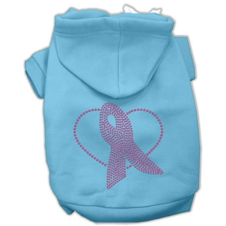 Pet, Dog Cat Hoodie Rhinestone, "Pink Ribbon"