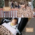thumbnail image 6 of Carseat Covers Baby Girl, Minky Infant Car Seat Cover Winter, Peekaboo Opening Car Seat Canopy, Multi-use Baby Carrier, Stroller, Nursing Cover, 6 of 7