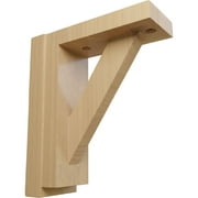 Ekena Millwork 2 1/2"W x 6 1/4"D x 7 1/2"H Traditional Shelf Bracket, Cherry