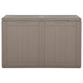 thumbnail image 2 of vidaXL Garden Storage Box 180L Brown PP Wood Look, 2 of 5