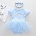 thumbnail image 3 of ATAIKU 3M-18M Infant Baby Girls Princess Dress Up Romper Onesie Tutu Dress Bodysuit with Headband Birthday Halloween Christmas Party Dresses, 3 of 5
