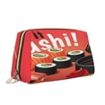 thumbnail image 2 of Gaeub Sushi Printed Travel Cosmetic Bag,Makeup Bag, Large Capacity Toiletry Bag for Women, Portable Pouch Make Up Organizer with Zipper and Divider, 2 of 8