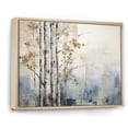 thumbnail image 2 of Designart "Winter Harmony In Blue And White Forest" Forest Floater Framed Wall Art Living Room, 2 of 5