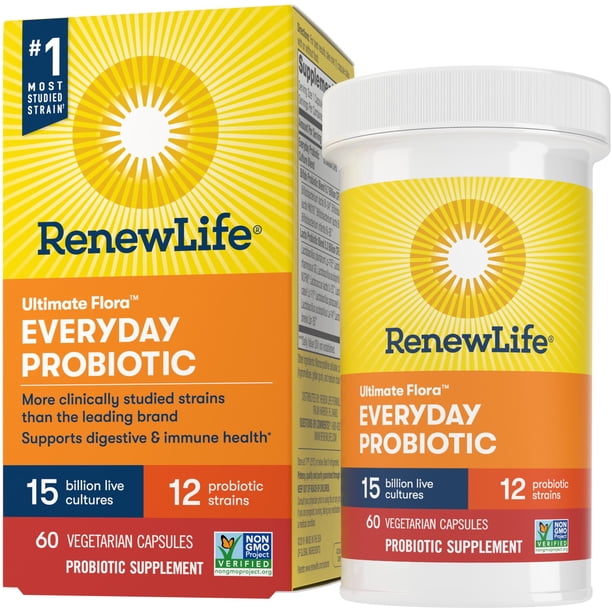 Renew Life Adult Everyday Probiotic Capsules, 15 Billion, 60 Ct