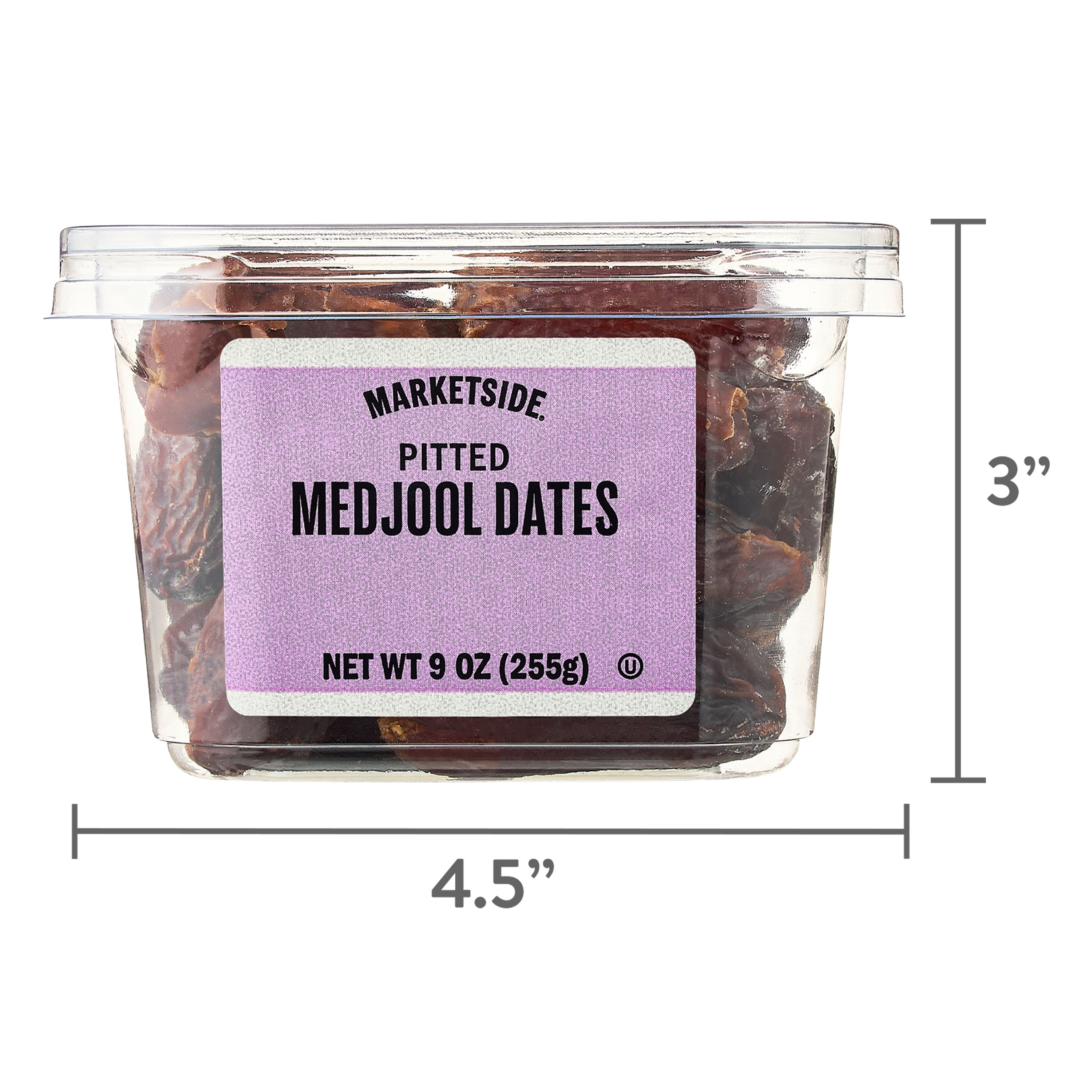 Marketside Pitted Medjool Dates Clear Tub, 9 oz (255g)