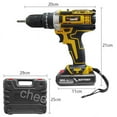 thumbnail image 6 of 2-Battery Cordless Drill Set, Black High-Torque Impact Drill with Durable Metal Chuck, 2-Variable Speed, LED Light, Compact Charger for Home DIY Projects and Power Drive, 6 of 9