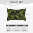 thumbnail image 3 of Plush Throw Pillow Covers, Tropical Palm Leaves Fern Leaf Pillow Cases with Invisible Zipper, Breathable Microfiber Pillow Cases Standard Size for Sleeping Bedroom Sofa Living Room 14x20, 3 of 5