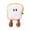 White 1PCS, variant on Squeaky Dog Toy With Crinkle Sound Breakfast Bread Design Chew Interactive Toy For Dogs And Cats Soft Fabric For Boredom And Daily Play