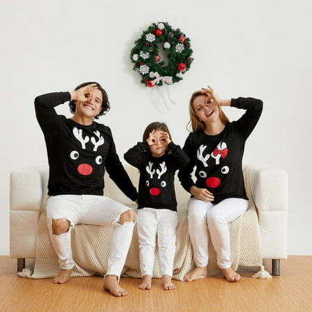 Family Guy Christmas Sweater Children Christmas Printing Family Parent-child Suit Sweater 2pcs ()