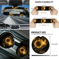 thumbnail image 6 of Yuyamidu Yellow Butterfly Car Seat Cover Full Set of 16 Sunflower Steering Wheel Cover Auto Seatbelt Pads Handbrake Cover Set Car Sun Shade Cup Coasters Rear View Mirror Cover Keychain, 6 of 7