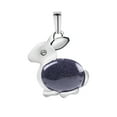 thumbnail image 1 of Beads Rabbit Animal Necklaces & Pendants Chakra Reiki Pink Purple Crystal, 1 of 6