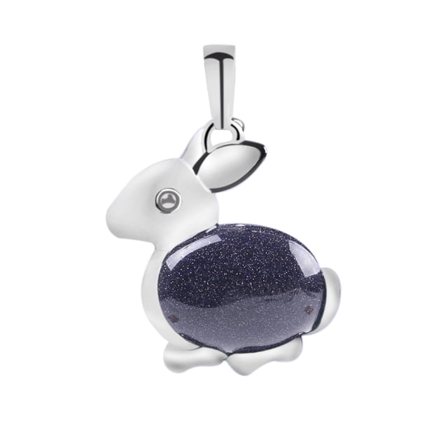 Beads Rabbit Animal Necklaces & Pendants Chakra Reiki Pink Purple Crystal
