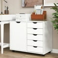 thumbnail image 3 of Topbuy 5-Drawer Modern Mobile Side Cabinet Lateral Filing Storage Chest with Wheels, 3 of 10