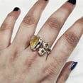thumbnail image 3 of Adjustable Citrine Ring, Rough Citrine Gemstone Ring, November Birthstone, Triple Stone, 925 Sterling Silver, Womens Ring, Christmas, Thanksgiving, Handmade, Statement Jewelry, Rough Gemstone Jewelry, 3 of 4
