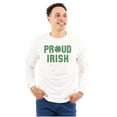 thumbnail image 3 of Proud Irish St Patrick's Day Shamrock Long Sleeve TShirt Men Women Brisco Brands S, 3 of 6