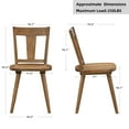 thumbnail image 4 of Duhome Antique Walnut Wooden Tulip Chairs - Set of 2, Rustic Style for Dining or Kitchen, 4 of 7