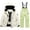 Beige+Green, variant on -Boys Girls Snowsuit Set - 2 Piece Insulated Ski Jacket and Snow Pants Overall Bibs for Kids(Pink+Green,8-9Years)