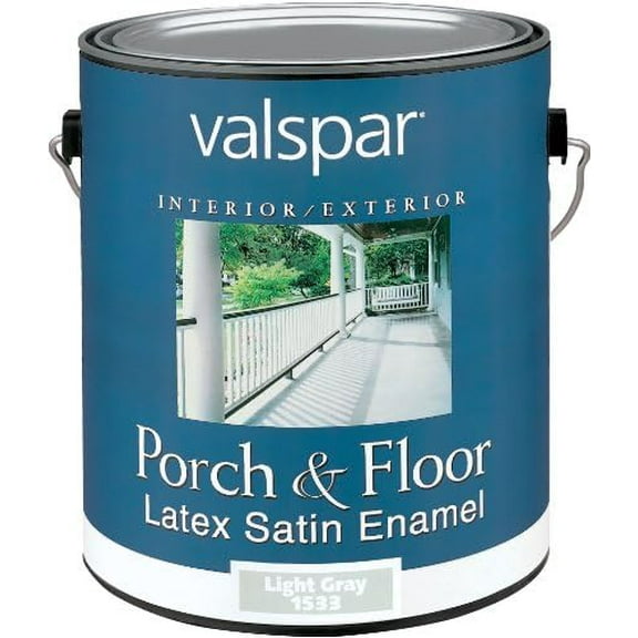 1533 Porch and Floor Latex Satin Enamel, -Gallon, Light Gray