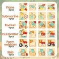 thumbnail image 4 of 12 piezas de rompecabezas de madera para niños pequeños, incluye 6 rompecabezas de vehículos de madera y 6 rompecabezas de animales Juguetes educativos de aprendizaje para edades de 1 a 3 añ, 4 of 5