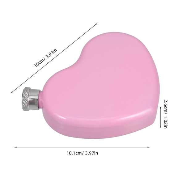 RENACLIPY Heart Shaped Small Hip Flask Compact Design for Social Events and Gatherings 1 Set Portable Flask