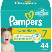 Pampers Swaddlers Diapers - Size 7, 44 Count, Ultra Soft Disposable Baby Diapers